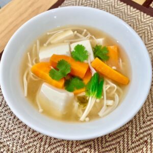 vegetables & soft tofu soup