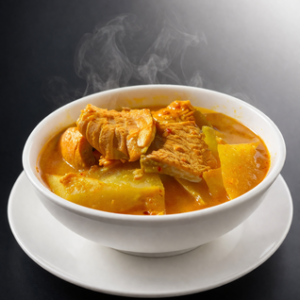 thai sour papaya curry (gaeng som papaya)